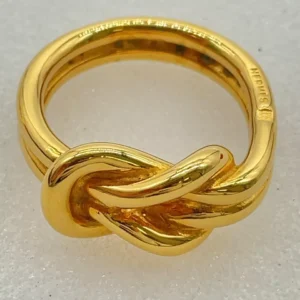 Hermes Atame Gold Scarf Ring